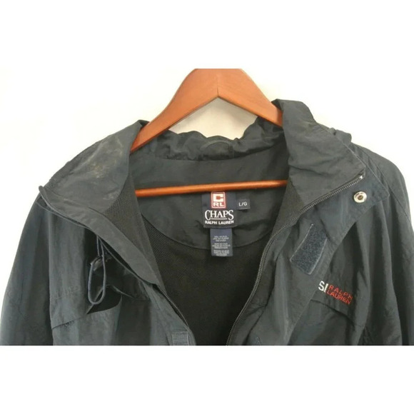 Chaps Ralph Lauren Half Zip Pullover Windbreaker Mens Large Navy Blue Vtg 90s - Picture 4 of 10